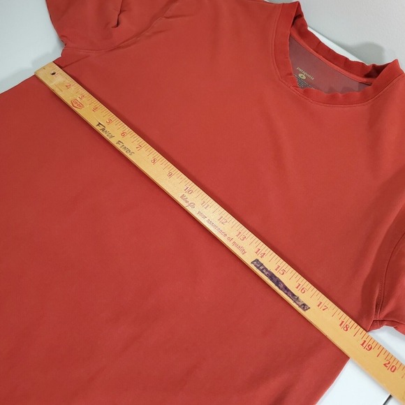 Patagonia Men V Neck Long Sleeve Shirt Size Small Orange Pullover Hiking READ - Picture 10 of 13